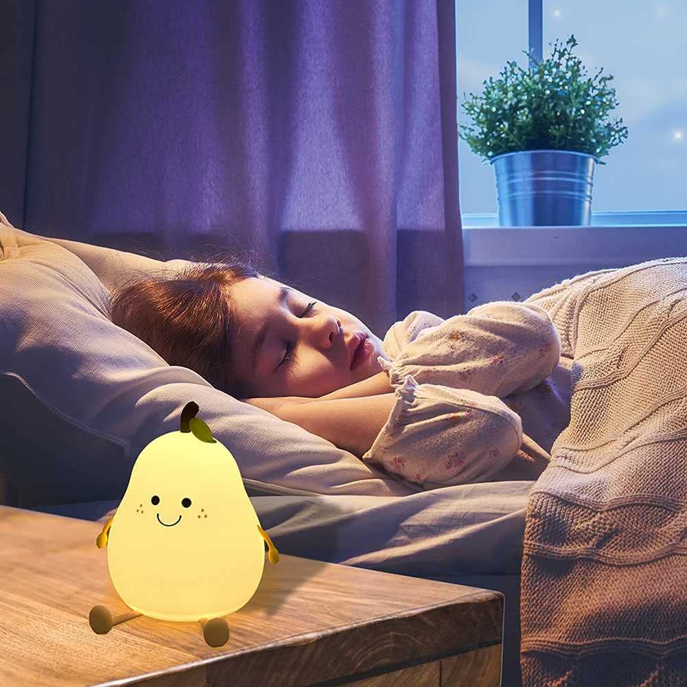 Night Lights for Kids Pear Shaped Cute  Night Lamp USB Charging