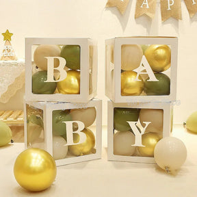 Transparent Balloon Letter Box Baby Shower Decoration Birthday Wedding Custom Name Balloon Box 1st Birthday Party Decorations